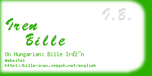 iren bille business card